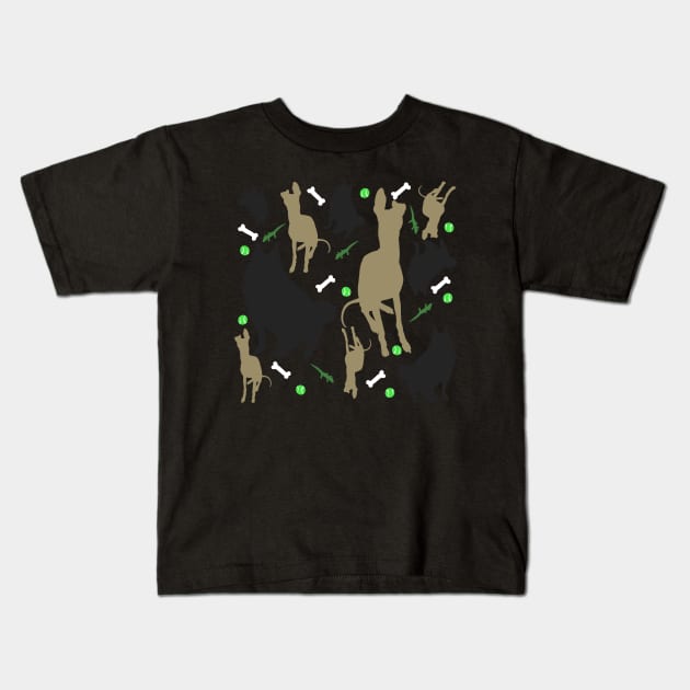 Schipperke and Italian Greyhound Kids T-Shirt by Blacklightco